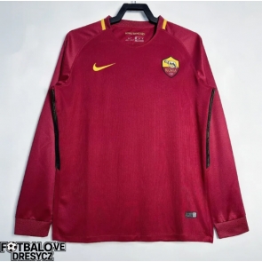AS Roma 2017-2018 Retro Domácí Dres Dlouhý Rukáv